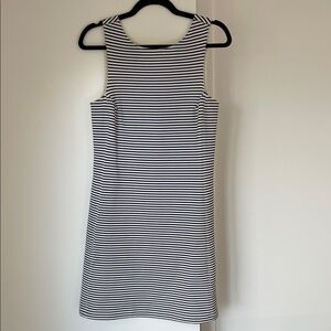Theory Navy and White Striped Mini Dress